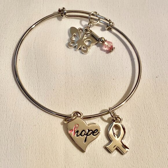 Charm Bracelet for Breast Cancer - Picture 2 of 8